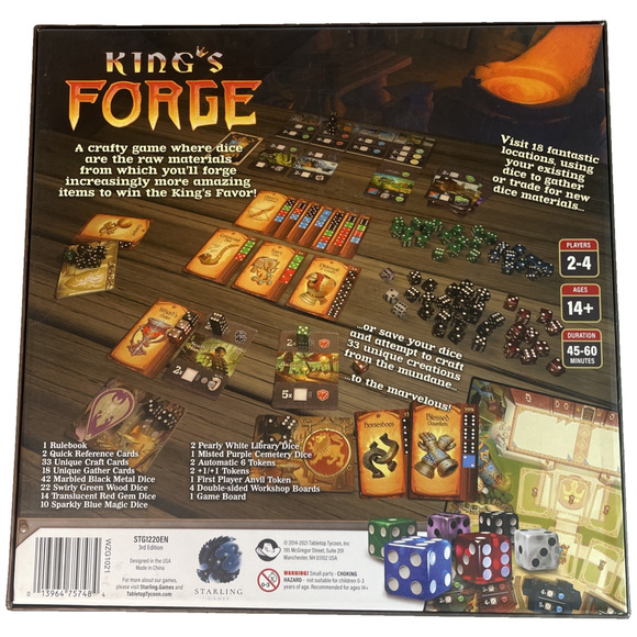 King's Forge Board Dice Strategy Game + Masterworks & Apprentices Expansions - Picture 2 of 11